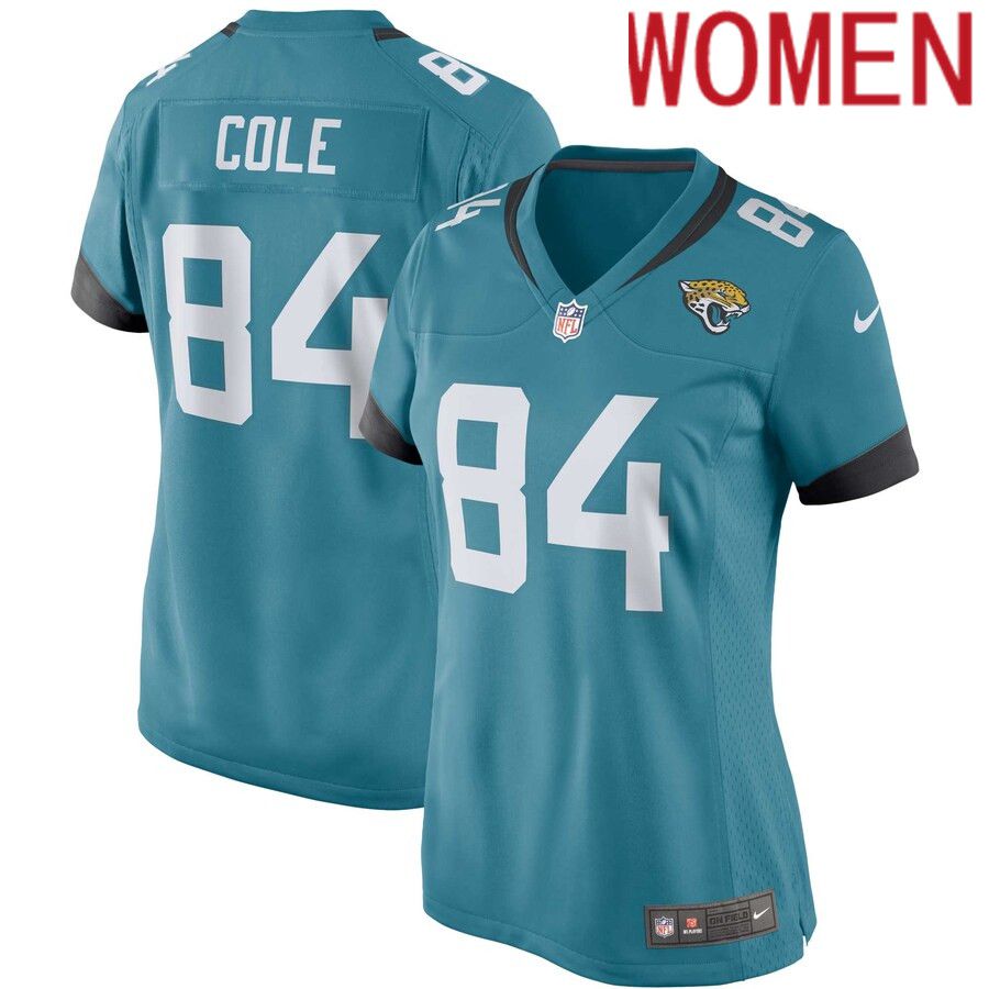 Women Jacksonville Jaguars 84 Keelan Cole Nike Teal Player Game NFL Jersey
